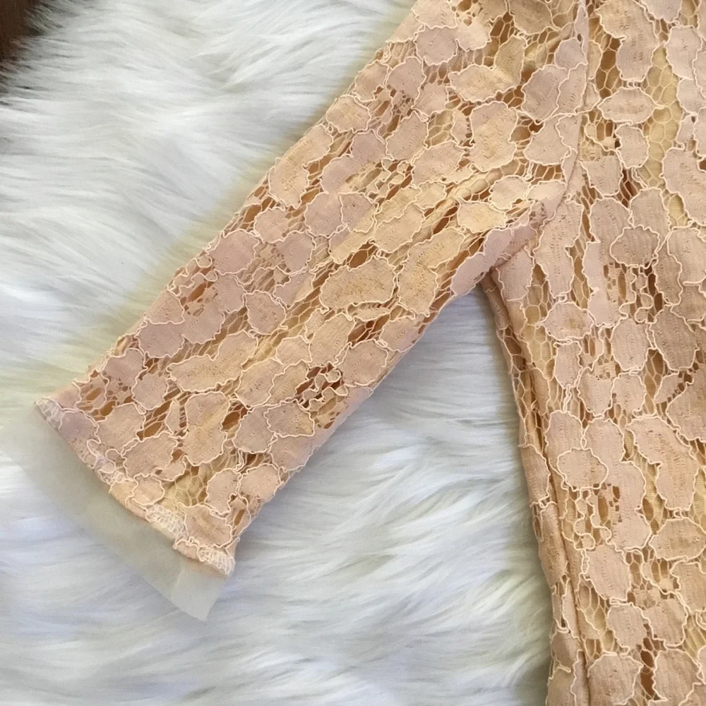 Tea Length Vintage Inspired Lace & Chiffon Dress